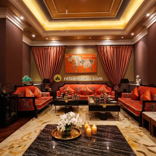 Clube Rio theme room — warm orange styling